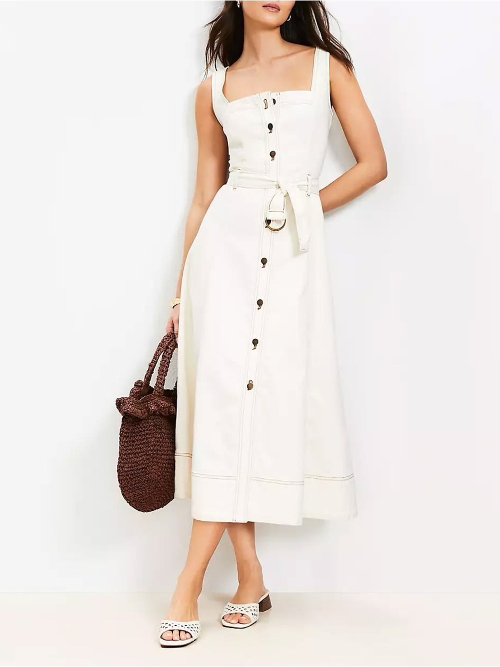 Loft Denim Midi Dress.  Size 4